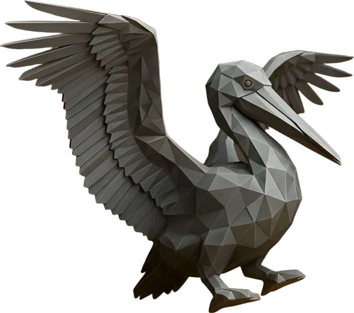 Bồ nông uy nghi – Phiên bản xoè cánh (Majestic Pelican - Wings Outspread Edition) - Image 1