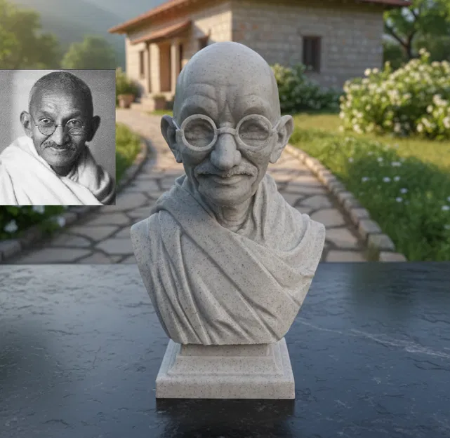 Mohandas Karamchand Gandhi – Tượng bán thân - Image 1