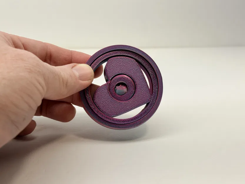 Gyro Heart Fidget cơ khí “Print-in-Place” | R7Makers - Image 1