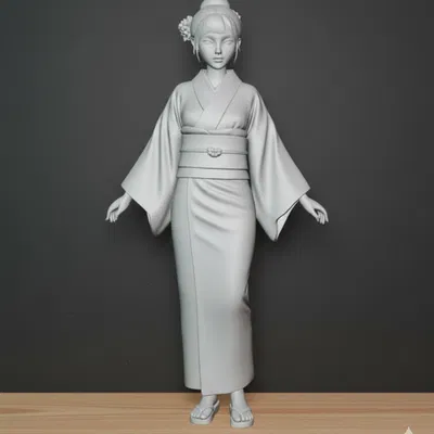 Cô gái châu Á trong kimono