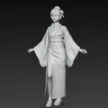Cô gái châu Á mặc kimono 2 - Thumbnail 2