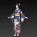 Cô gái châu Á mặc kimono 2 - Thumbnail 3