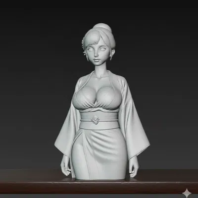 Cô gái châu Á mặc kimono 2