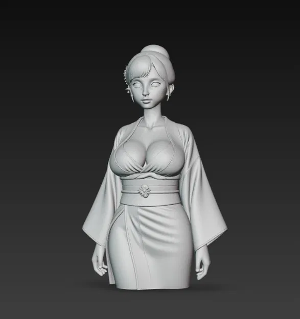 Cô gái châu Á mặc kimono 2 - Image 2