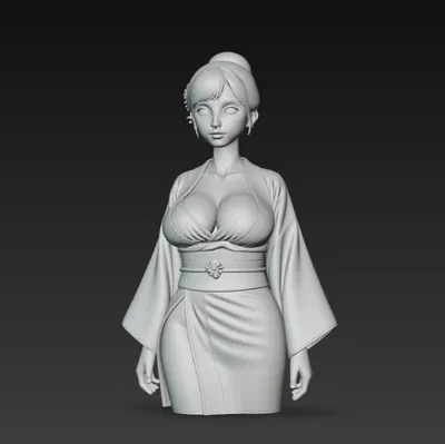 Cô gái châu Á mặc kimono 2