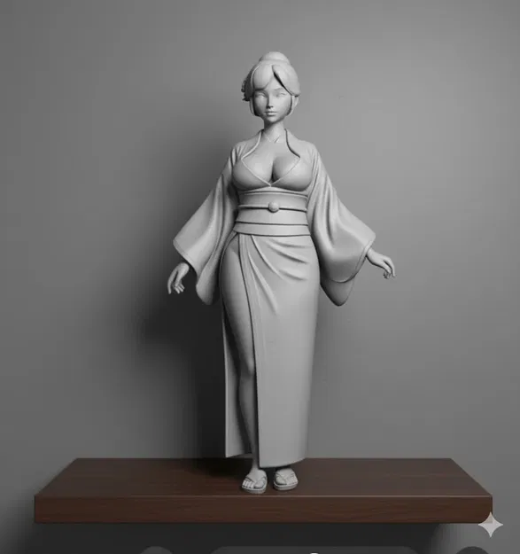 Cô gái châu Á trong trang phục kimono - Image 1