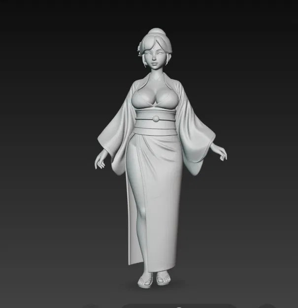 Cô gái châu Á trong trang phục kimono - Image 2