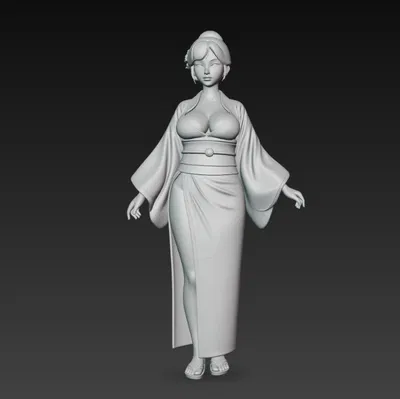 Cô gái châu Á trong trang phục kimono