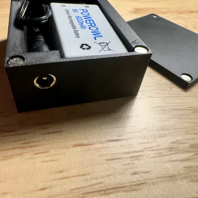 Giá đỡ hộp pin 9V cho Barrel Plug 5.5mm (đèn LED)