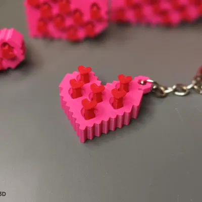 Bộ Push-Pins Trái Tim Pixel (Pixel Heart Push-Pins Set)