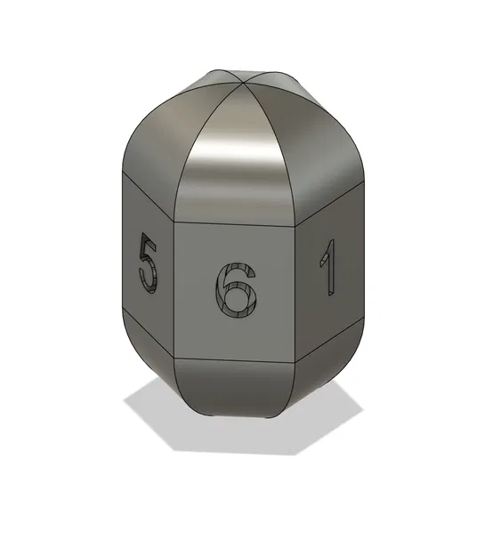 Xúc xắc D6 hình hạt đậu (bean shaped d6) - Image 1