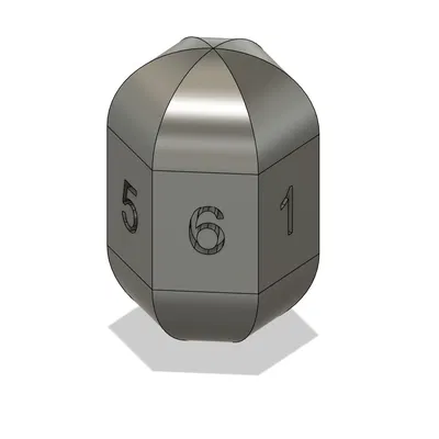 Xúc xắc D6 hình hạt đậu (bean shaped d6)