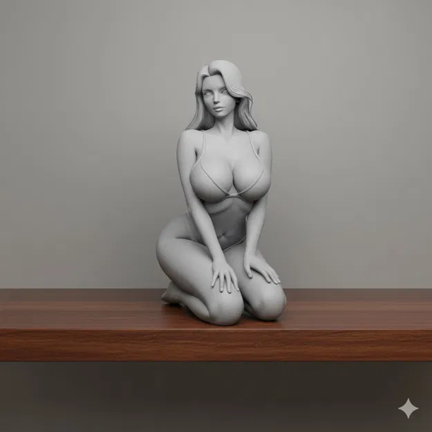 Cô gái gợi cảm đang quỳ gối - Image 1