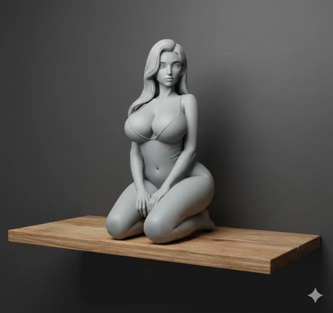 Cô gái gợi cảm đang quỳ gối - Image 1