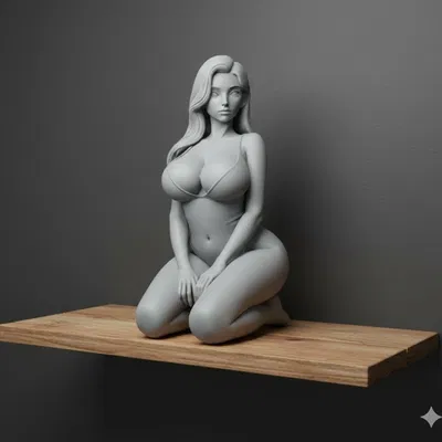 Cô gái gợi cảm đang quỳ gối