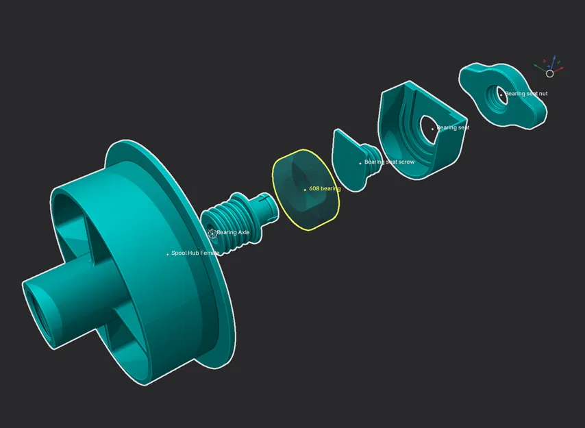 Giá đỡ cuộn filament dạng thả vào (Drop-in spool holder) - Image 1