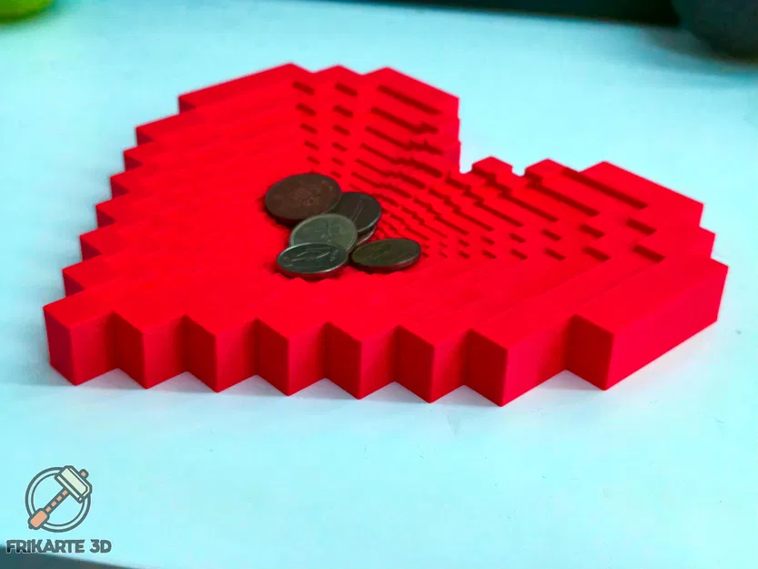 Khay & Decor Treo Tường Pixel Heart Infinity – Organizer Pixel Art In 3D - Image 2