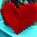 Khay & Decor Treo Tường Pixel Heart Infinity – Organizer Pixel Art In 3D - Thumbnail 3