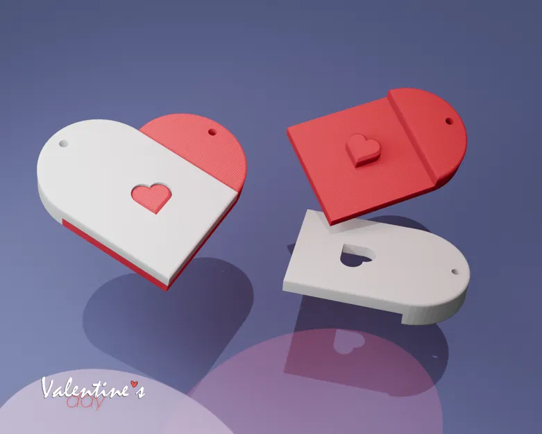 Móc Khóa Cặp Đôi (Couple Keychain) Hình Trái Tim - Image 1