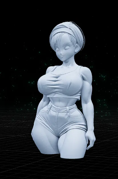 Bulma – Tượng bán thân Dragon Ball (có support) - Image 2