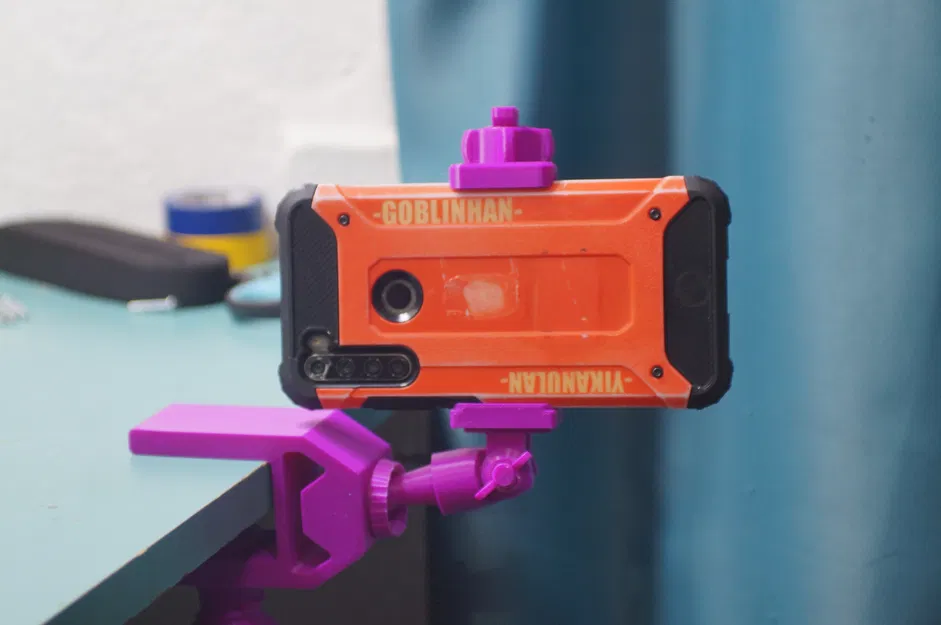 Giá đỡ điện thoại kẹp bàn/kệ (Shelf / Table Clamp Phone Stand/Holder) - Image 1