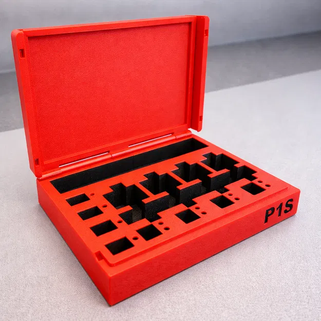 Hộp Đựng Đồ Dự Phòng Hotend P1S Print-in-Place (Nắp Bản Lề) - Image 1