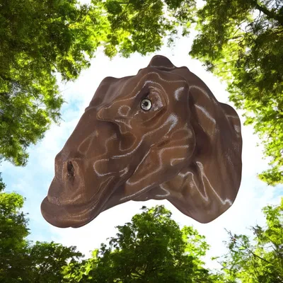 Đầu khủng long Edmontosaurus – tương thích mắt kính (glass eyes)