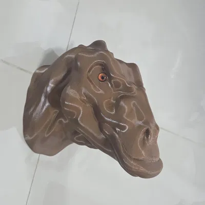 Đầu khủng long Edmontosaurus – tương thích mắt kính (glass eyes)