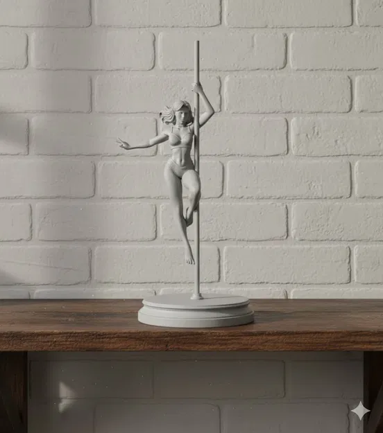 Cô gái sexy nhảy múa trên cột thẳng đứng - Image 1