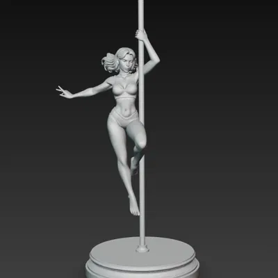 Cô gái sexy nhảy múa trên cột thẳng đứng