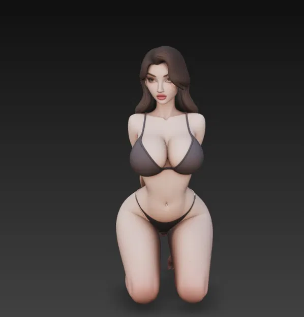 Người phụ nữ quyến rũ quỳ gối, hai tay đưa ra sau lưng - Image 4