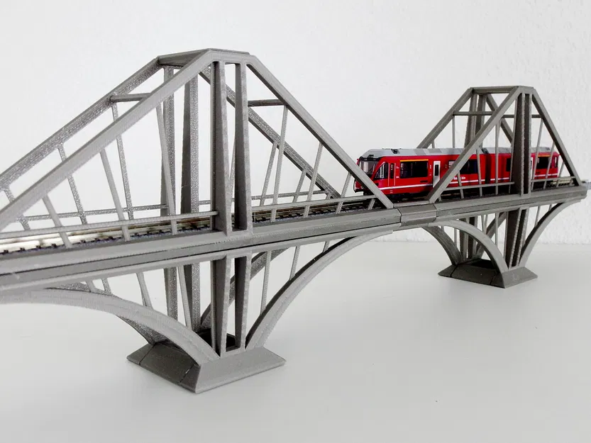 Cầu Đường Sắt Cantilever - N Scale - Image 1