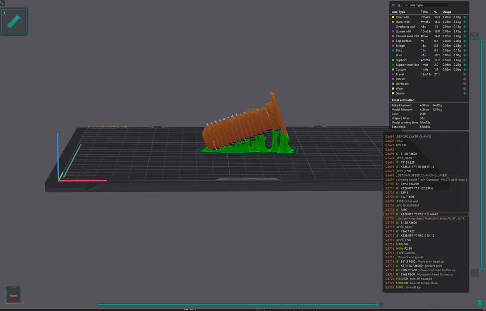 Bản lề thùng rác (wheelie bin) ⌀19.5x50mm + nắp ⌀33x3mm - Image 2