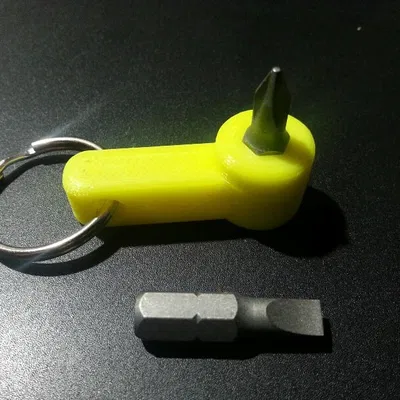 Móc khóa mini giữ đầu bit (PLA + PETG)