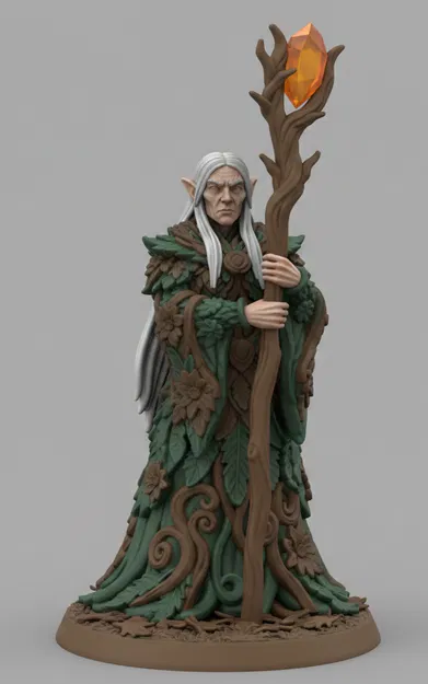 Xanthe – NPC Druid Elf Lớn Tuổi (Không Cần Support, FDM, DnD) - Image 1