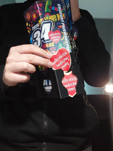 Uchwyt na puszkę WOŚP – Giá/holder treo lon có túi đựng tim - Image 5