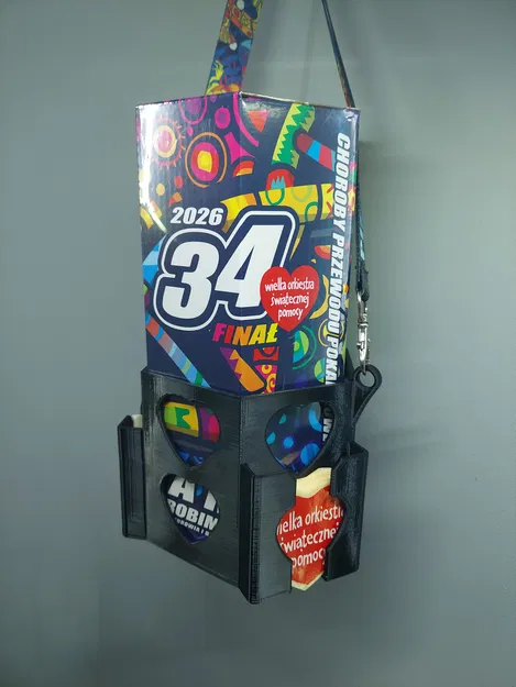 Uchwyt na puszkę WOŚP – Giá/holder treo lon có túi đựng tim - Image 7