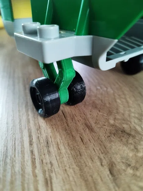 Bộ càng đáp máy bay chở hàng DUPLO: 2 bánh + chốt trên - Image 3