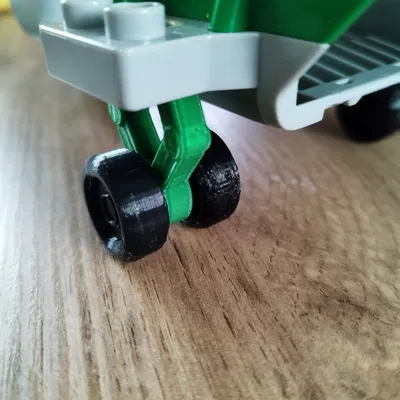 Bộ càng đáp máy bay chở hàng DUPLO: 2 bánh + chốt trên