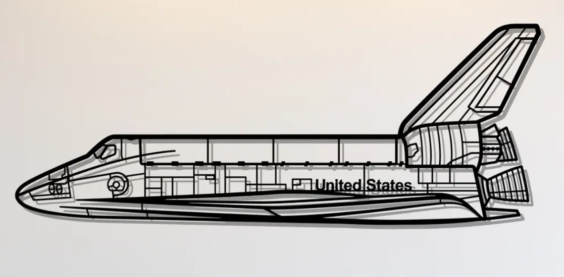 Tranh Treo Tường Silhouette Space Transportation System (STS) - Image 1