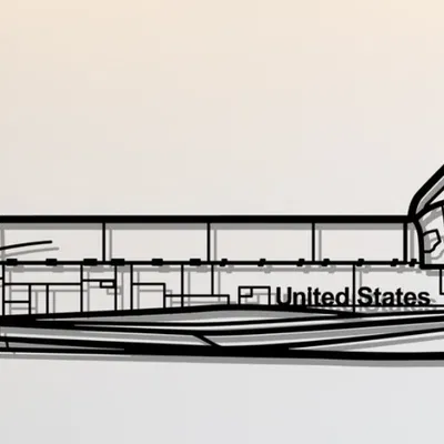Tranh Treo Tường Silhouette Space Transportation System (STS)