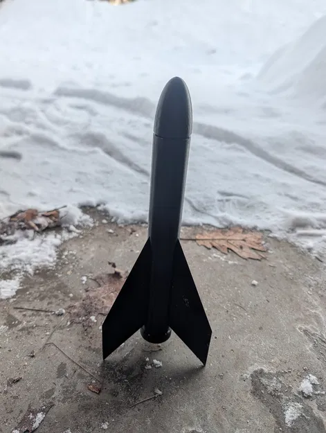 Tên lửa mô hình sẵn sàng in (không cần supports, parametric) - Image 1