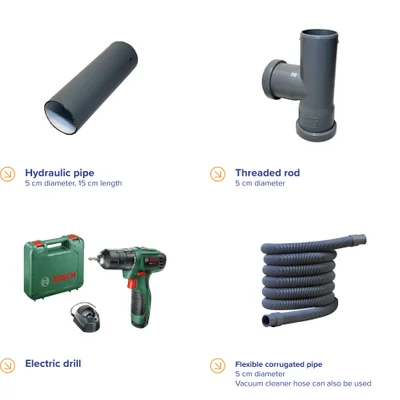 Drain Drill - Bơm nước chạy bằng máy khoan điện 7