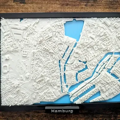 Hamburg Deutschland 3D Miniatur