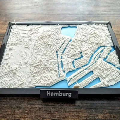 Hamburg Deutschland 3D Miniatur
