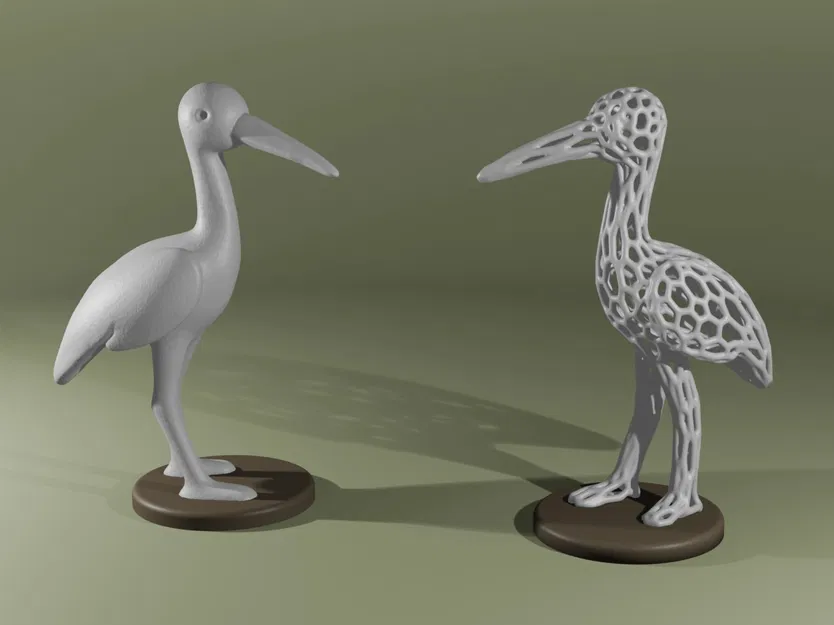 Stork Voronoi (Cò phong cách Voronoi) - Image 1