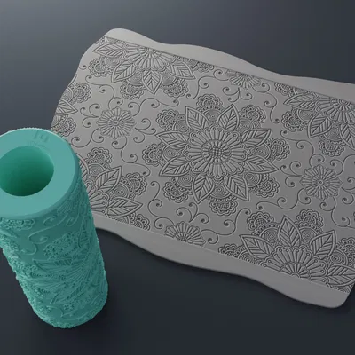 Con lăn tạo họa tiết (Texture Rollers) - Mandalas #4