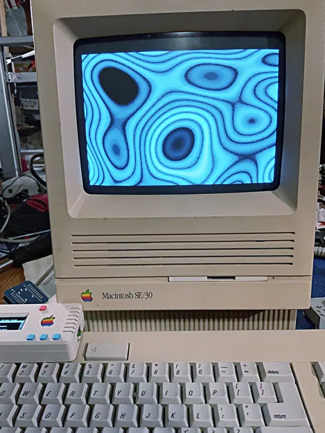 Apple ][ + Floppy Emu với khoét lỗ gắn Apple Badge - Image 1