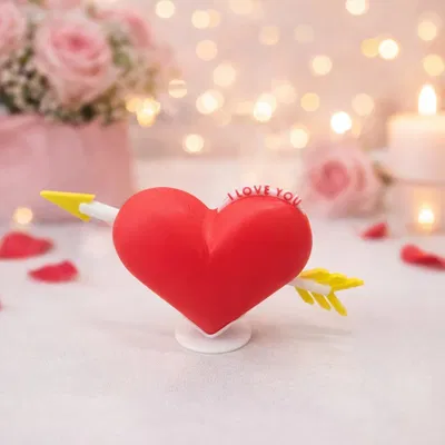 Trái Tim Valentine Có Mũi Tên – Điêu Khắc Cơ Khí Kèm Thông Điệp