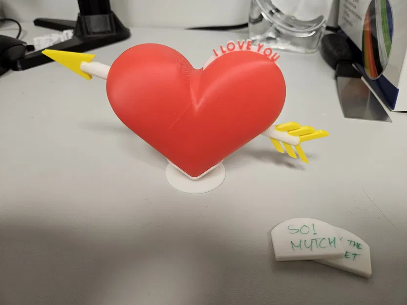 Trái Tim Valentine Có Mũi Tên – Điêu Khắc Cơ Khí Kèm Thông Điệp - Image 3